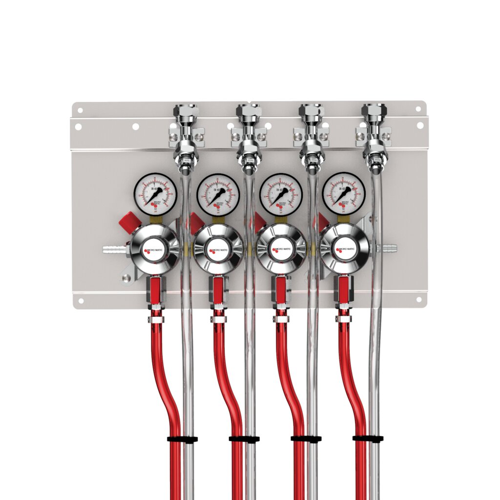 Best 4 Gauge CO2 Regulator Panel Assembly – 4 Pressures